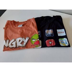 Two Tee Shirt Bundle Girls Sz S Novelty